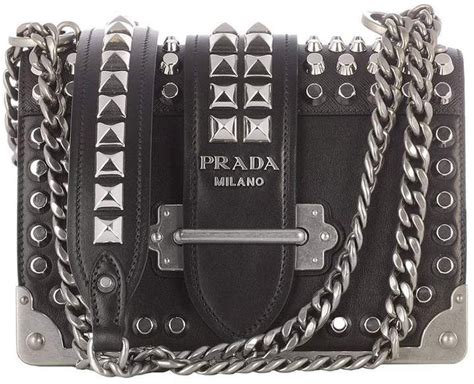 prada studded bag|prada cross body bag black.